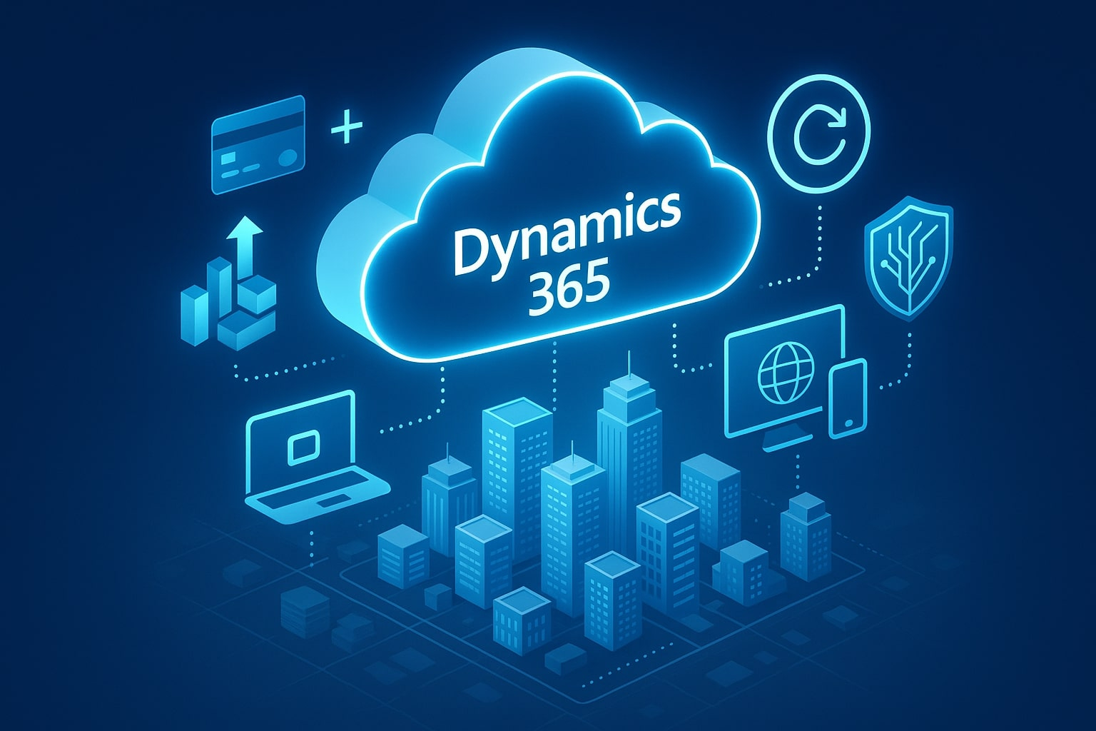 Cloud with icons for cost savings, automatic updates, scalability, access, and security