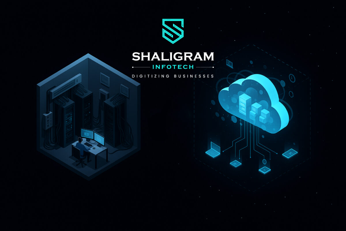 Visual comparison of Dynamics 365 cloud vs on-premise infrastructure