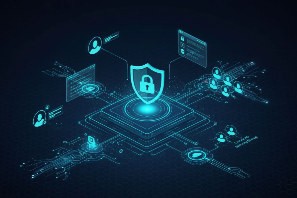 enterprise security showing role-based access field field-level auditing, and Office 365 groups in Dynamics 365