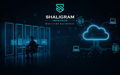 Dynamics 365 updates, upgrades, and maintenance concept with cloud technology and IT professiona