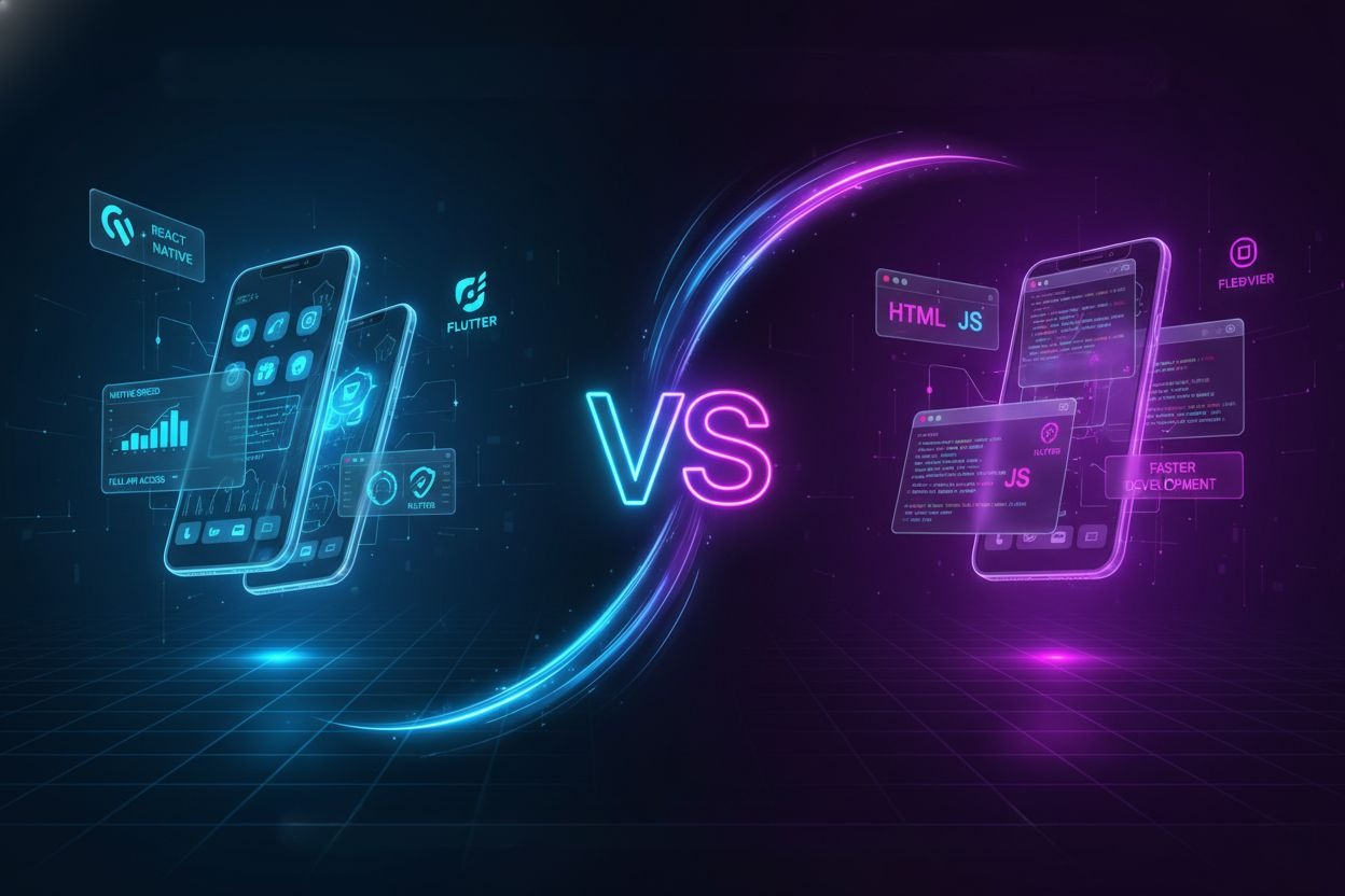cross-platform vs hybrid apps infographic
