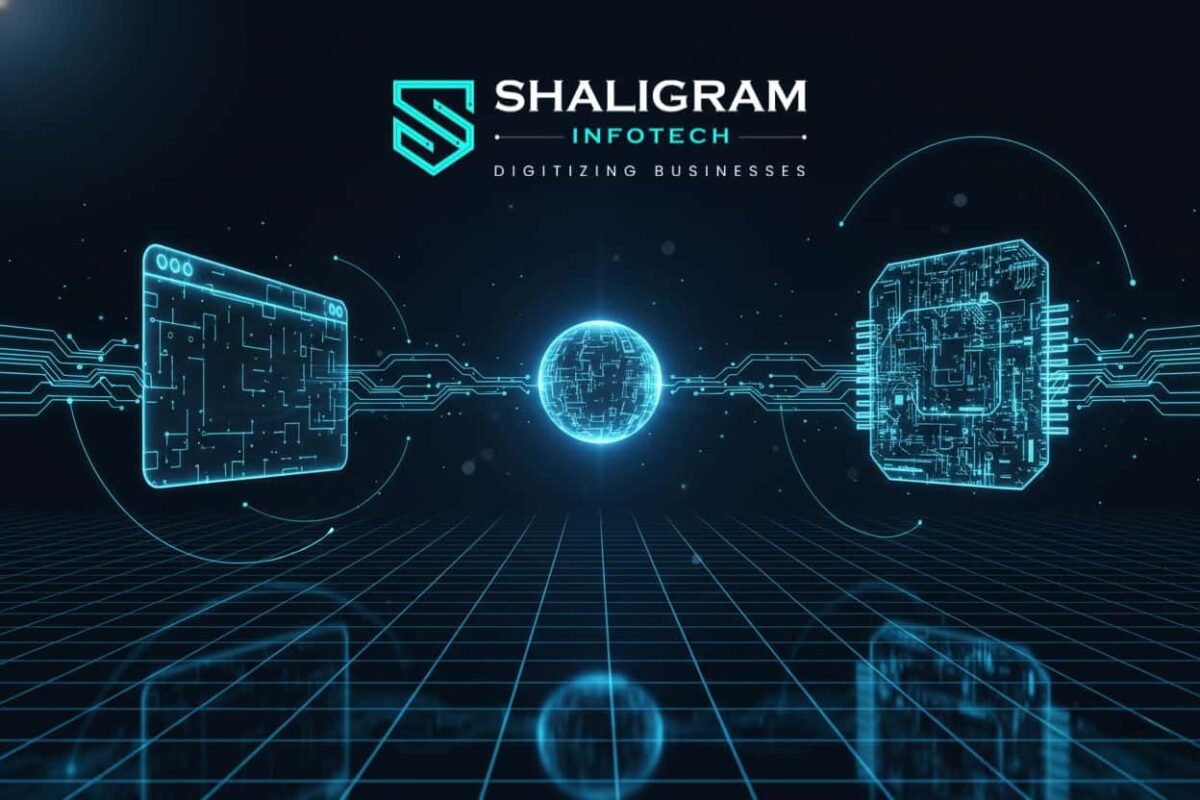 dual tech worlds showing pwa vs native app concept