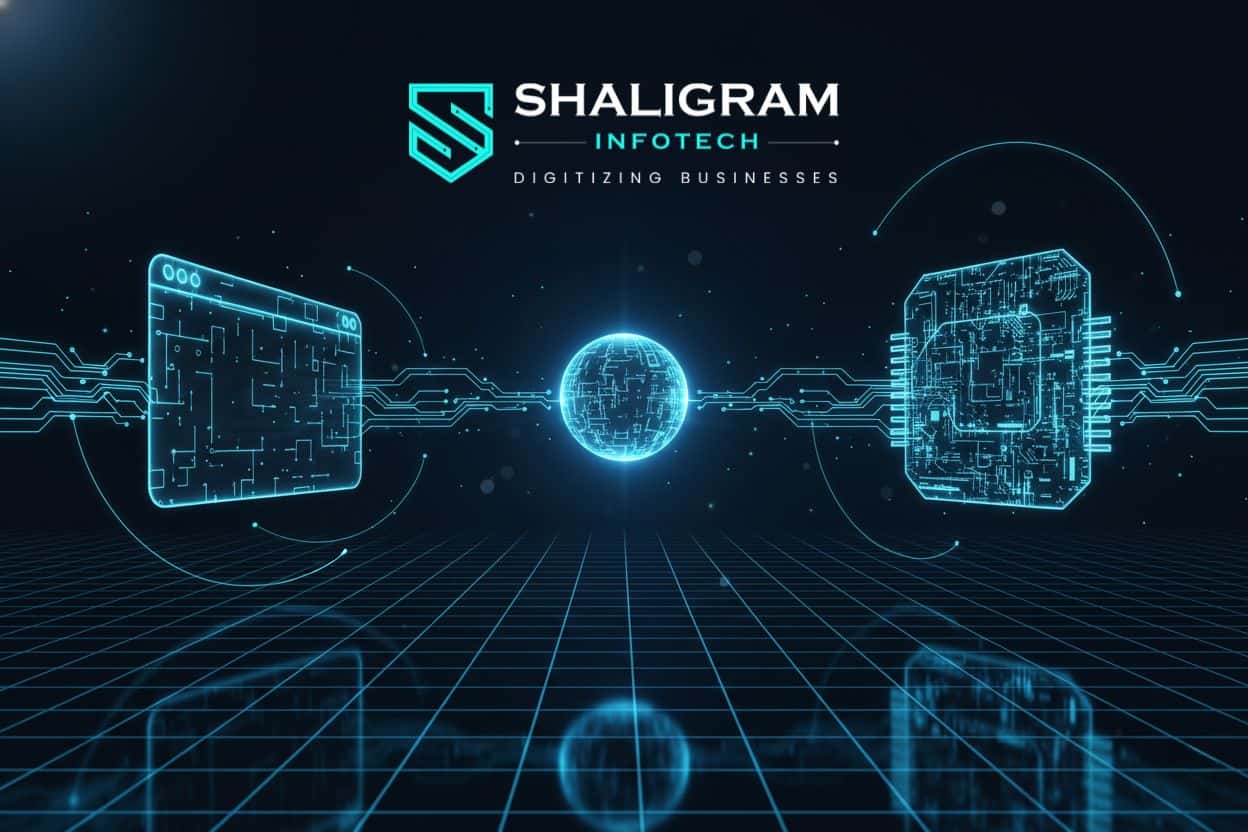 dual tech worlds showing pwa vs native app concept
