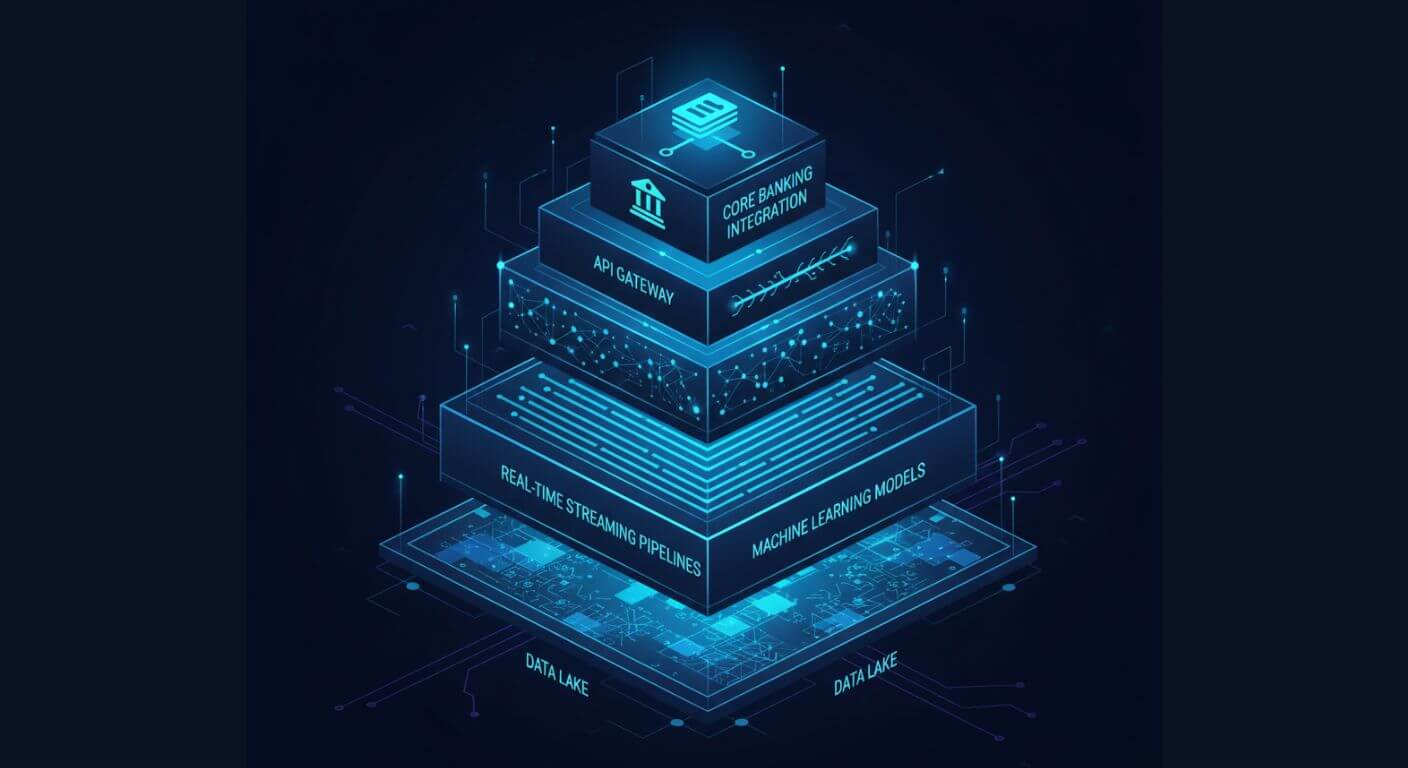 AI architecture stack for scalable financial systems