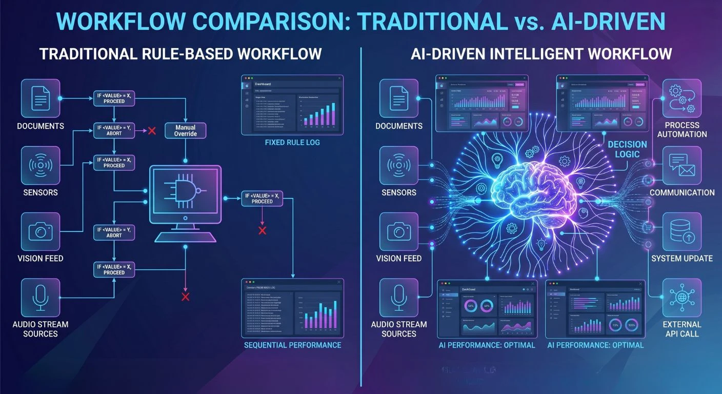AI vs traditional workflows