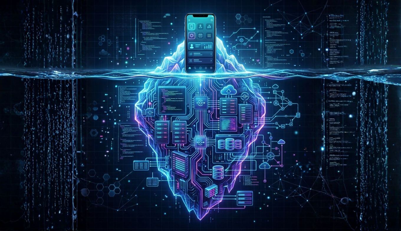 Mobile app development complexity concept